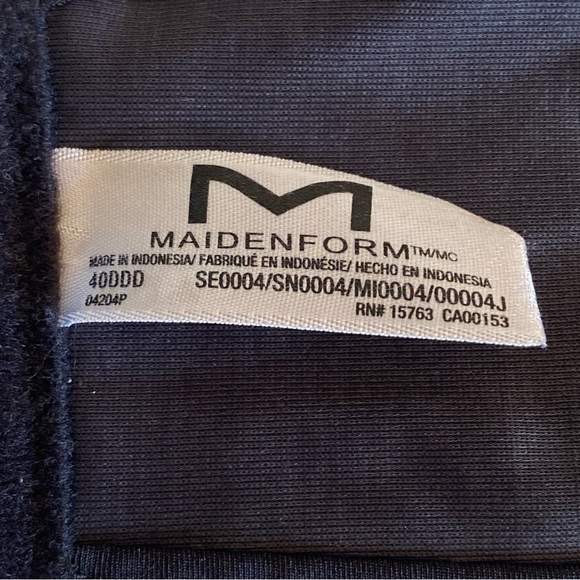 40DDD Maidenform Strapless Black Bra Underwire Satin - Picture 14 of 16